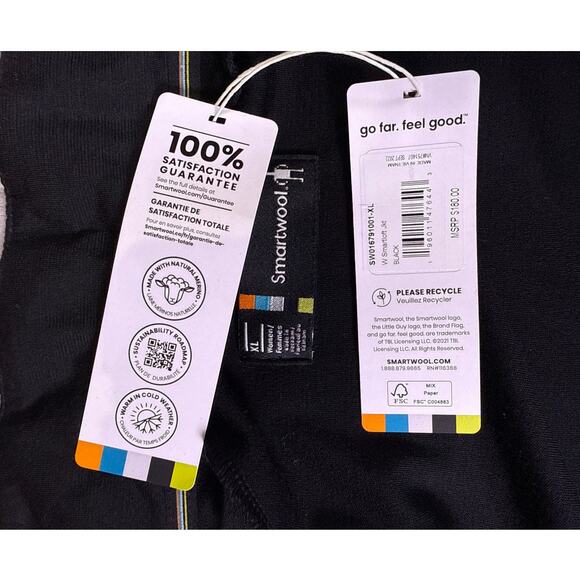 Smartwool Smartloft Jacket Womens Extra Large XL Black Insulated Merino Wool Zip - Picture 7 of 10